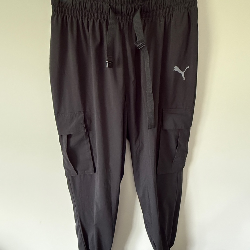 Puma Black Cargo Jogger Pants- Men’s Medium